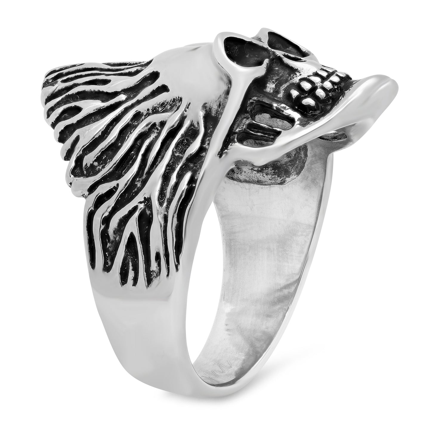 29.5mm Stainless Steel Electrocuted Skull Ring