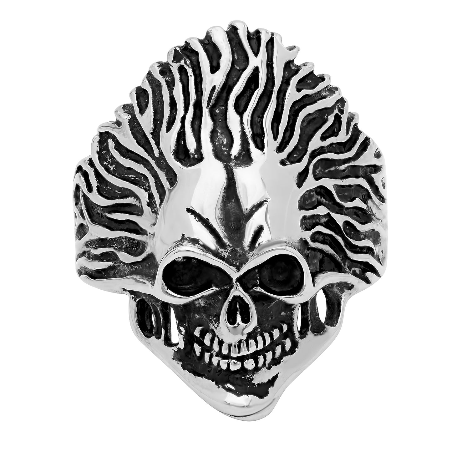 29.5mm Stainless Steel Electrocuted Skull Ring