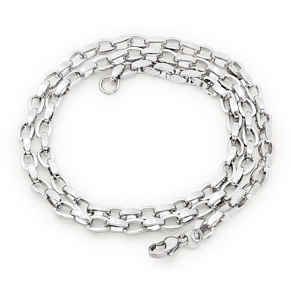 4.5mm High-Polished Stainless Steel Cable Chain Necklace