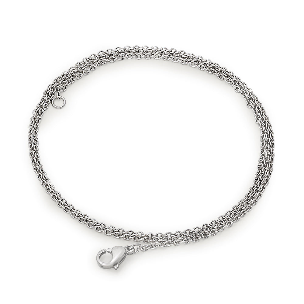 1mm High-Polished Stainless Steel Cable Chain Necklace