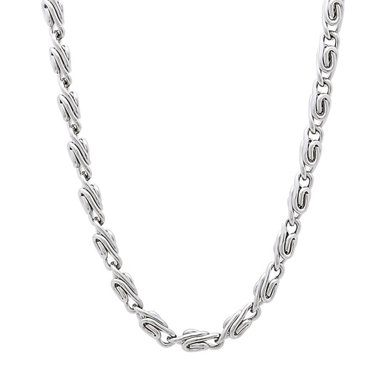 3mm High-Polished Stainless Steel Link Chain Necklace