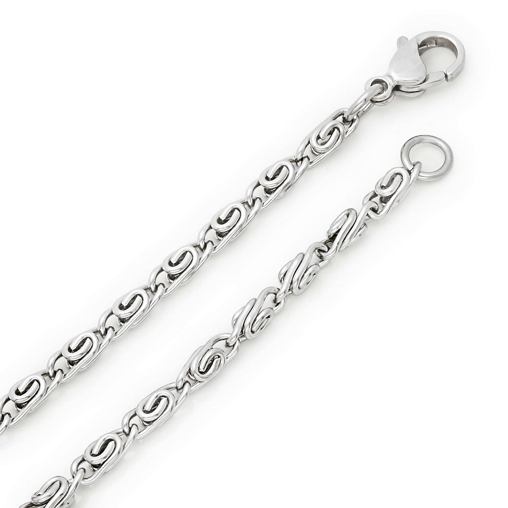 3mm High-Polished Stainless Steel Link Chain Necklace