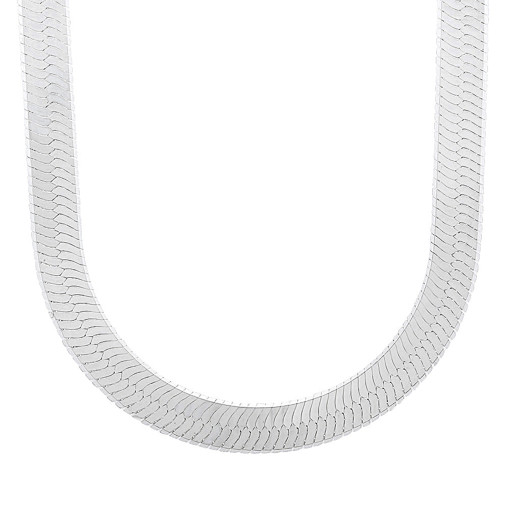 3mm-14mm Solid .925 Sterling Silver Flat Herringbone Chain Necklace or Bracelet 7-30" Made in Italy