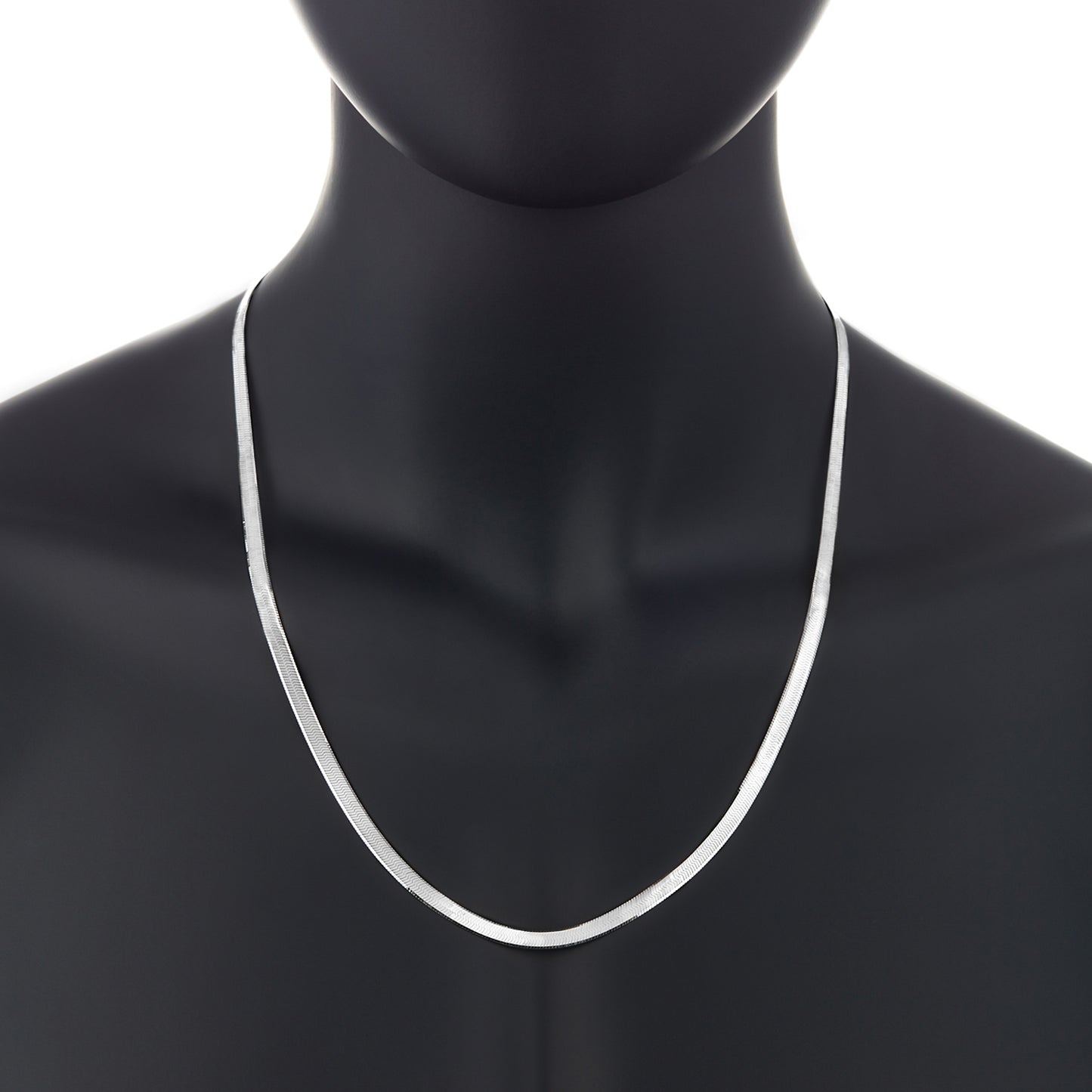 3mm-14mm Solid .925 Sterling Silver Flat Herringbone Chain Necklace or Bracelet 7-30" Made in Italy