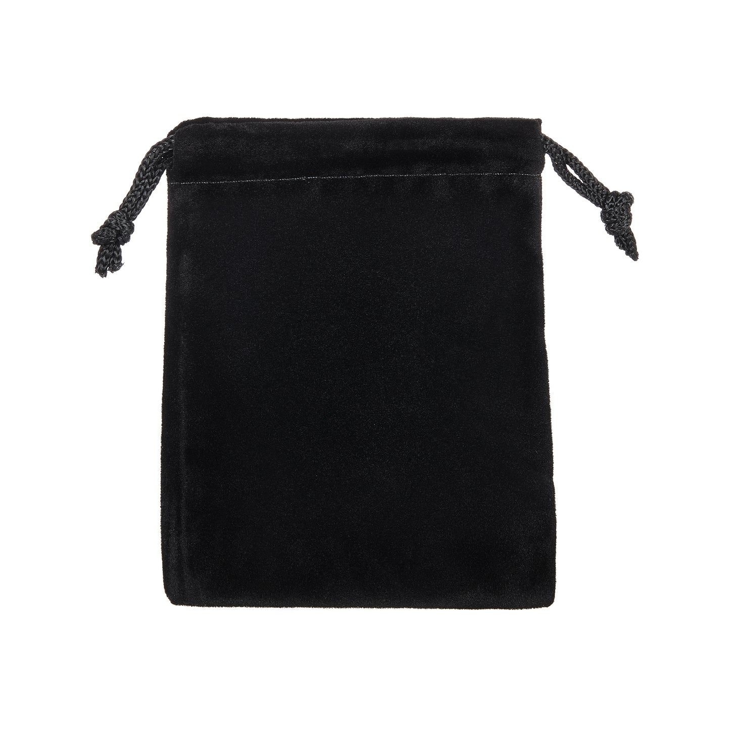 Black Velvet Cloth Jewelry Pouch / Drawstring Bag + Microfiber Polishing Cleaning Cloth